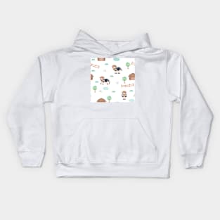 Farm cute animals pattern Kids Hoodie